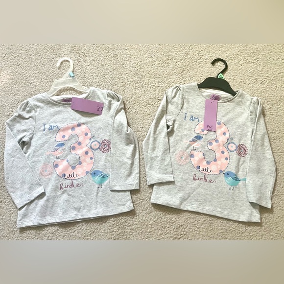 Two BNWT “I am 3” girls birthday tops - Picture 2 of 4